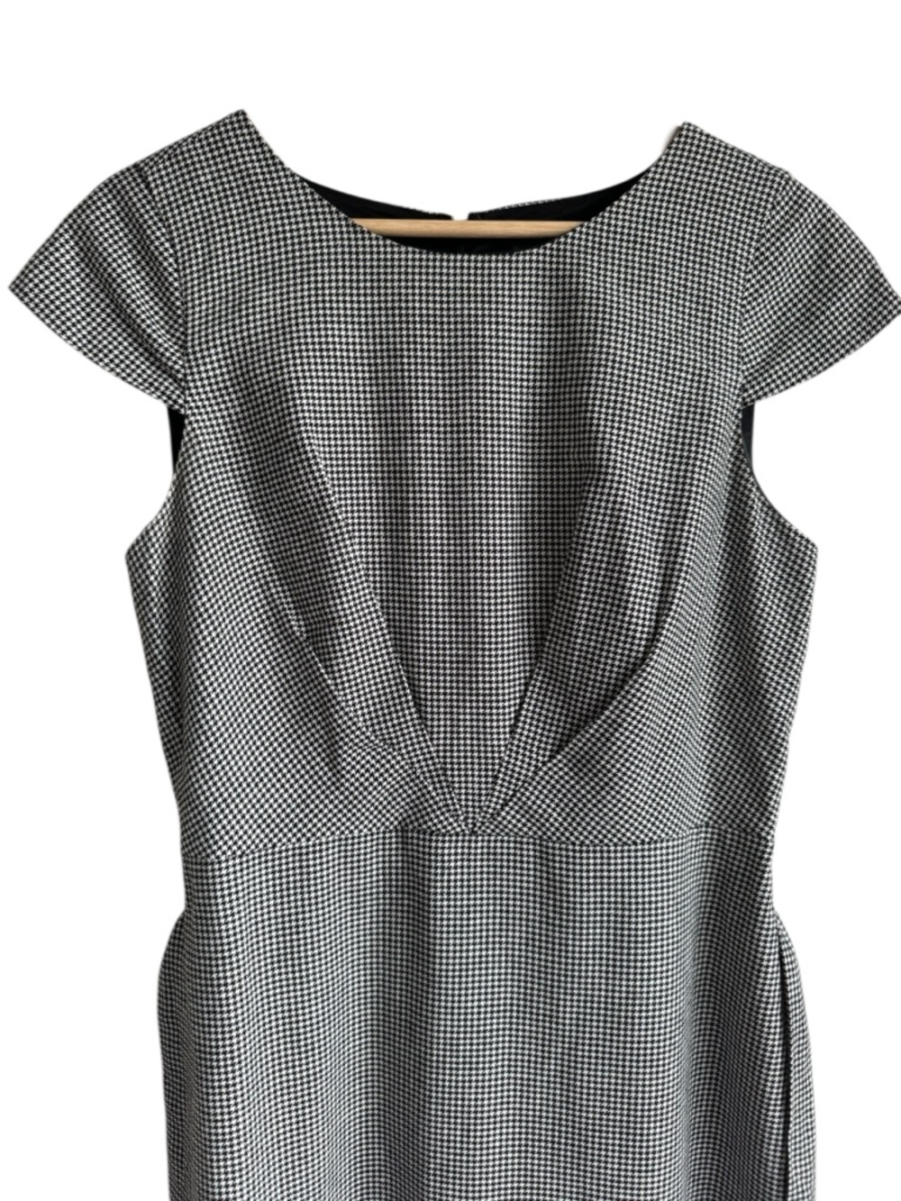 J.Crew Size 6 Houndstooth Linen Blend Sheath Dress Belted Classic Chic - Picture 5 of 16